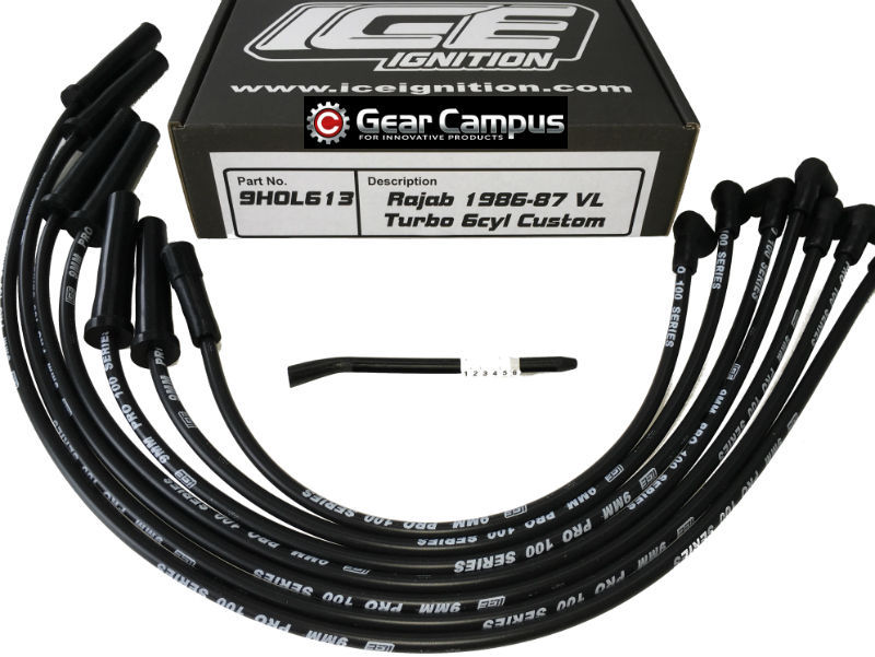 ICE Ignition PRO 100 9mm Spark Plug Leads For Holden VC-VK 6 3.3L – HEI Dist & Coil, Choose Color