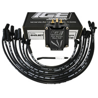 Pro 100 9mm Leads & ICE 4200 Coil Kit; VN-VT Holden V8, HEI, around valve covers
